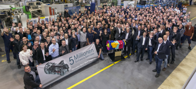 Schaltgetriebe aus Gaggenau: Fünf-Millionen-Marke geknackt: Mercedes-Benz Werk Gaggenau feiert Produktionsjubiläum