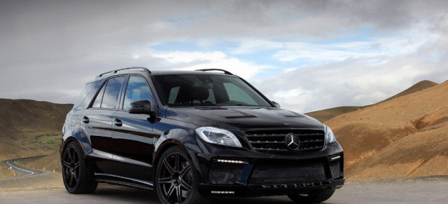 Kraft & Protz: Mercedes ML 63 AMG von TopCar: Schwarz, breit und stark präsentiert sich das getunte Mercedes AMG SUV