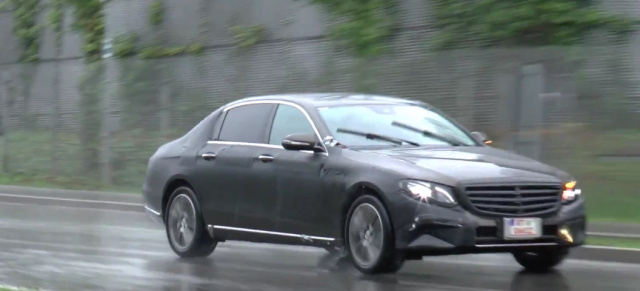 Erlkönig: Mercedes-Benz E-Klasse Langversion: Spy Shot Video: Bewegte Bilder  von der Mercedes E-Klasse Langversion