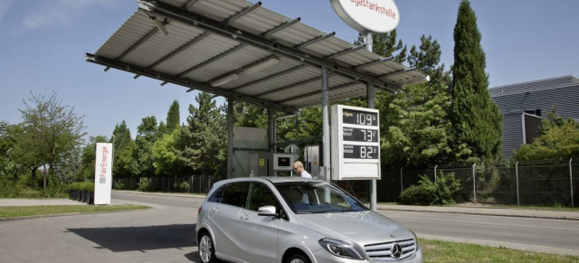 Umweltfreundlicher fahren und sparen:  Mercedes B 200 Natural Gas Drive: Mercedes B 200 Natural Gas Drive schont mit CPG die Umwelt und den Geldbeutel