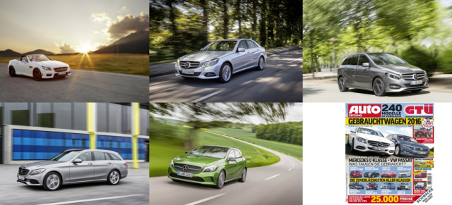 GTÜ-Gebrauchtwagenreport 2016: Mercedes sind überragende Mängelzwerge : Mercedes-Modelle belegen gleich fünf Mal die Spitzenplätze