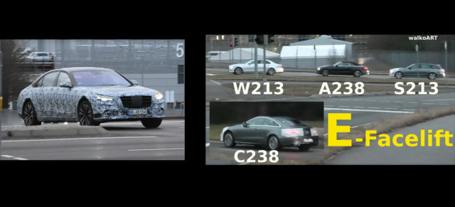Mercedes-Benz Erlkönig erwischt: 2 Spy-Shot-Videos mit 5 Mercedes-Erlkönigen