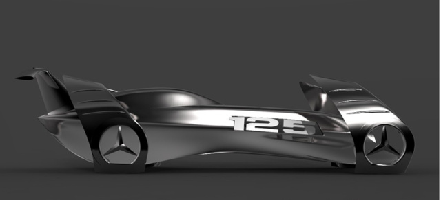 Gedankenspiel: "Mercedes History Concept": Designstudie eines freien Grafikers zu Mercedes 125 Jahre!