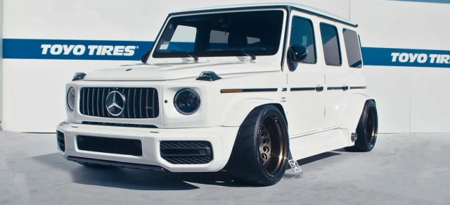 Wider die Natur: G-Klasse Monstrum auf SEMA 2019: G-Klasse erreicht Tiefpunkt: Extrem versenkter Mercedes AMG G63