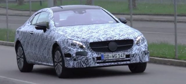 Erlkönig erwischt: Mercedes-Benz E-Klasse Coupé C238: Spy Shot Video: Aktuelle Bilder vom kommenden E-Klasse Coupé