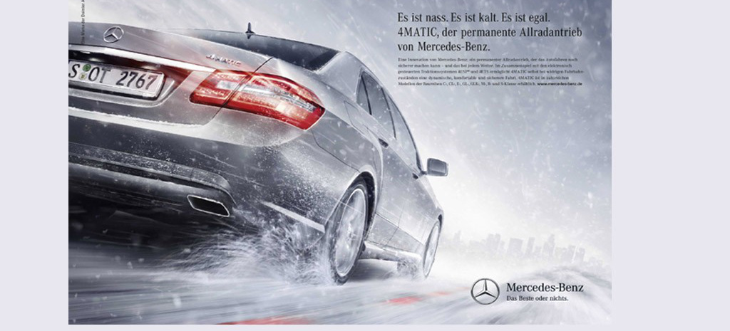 Mercedes in der Werbung : Start der Kampagne zu permanentem Allradantrieb 4MATIC - News ...