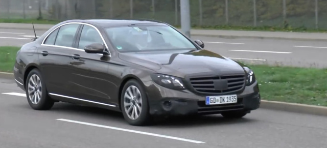Erlkönig erwischt: Mercedes- Benz E-Klasse 2017: W213 - fast ungetarnt gefilmt