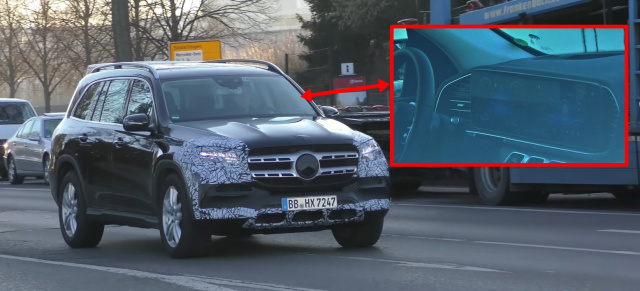 Mercedes Erlkönig erwischt: Video: Mercedes Erlkönig GLS X167 mit geringer Tarnung