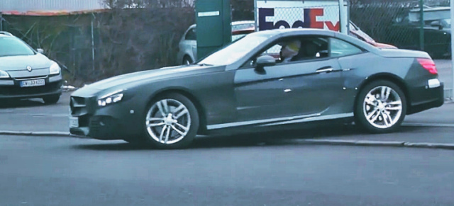 Erlkönig Premiere: Mercedes-Benz SL Facelift (Video): Erste Aufnahmen von der Modellpflege des Roadsters 