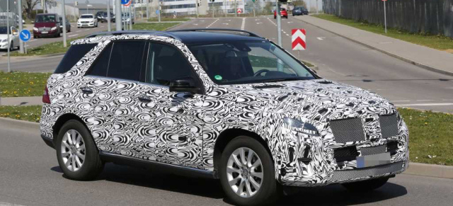 Erlkönig-Premiere: Mercedes M-Klasse Facelift: Erste Fotos von dem modellgepflegten Oberklasse-SUV mit Stern