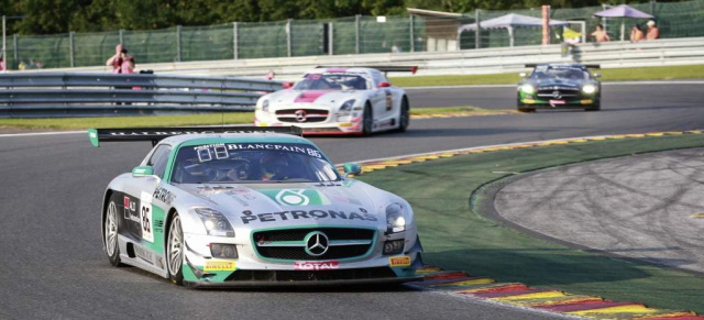 24-Stunden-Rennen von Spa-Francorchamps: Zwei SLS AMG GT3 in den Top Ten: Fünfter und neunter Platz für HTP Motorsport