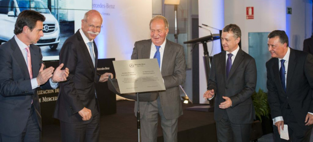 Königlicher Besuch im Mercedes-Benz Werk Vitoria: Juan Carlos I. zu Gast im spanischen Van-Produktionswerk : Insgesamt 190 Millionen Euro hat Daimler in die Modernisierung seines weltweit zweitgrößten Transporterwerkes investiert.