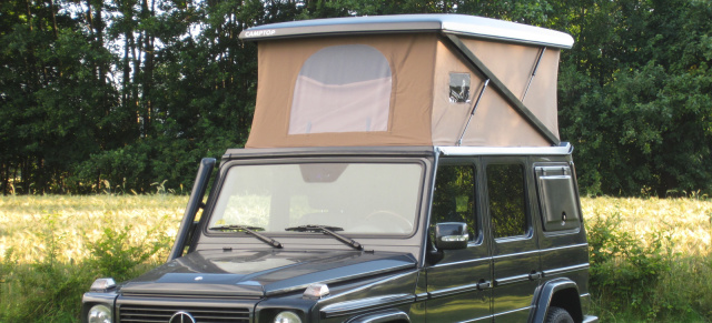Mercedes-Benz G-Klasse Zubehör: Mit dem Camptop von Schmude bekommt die G-Klasse was aufs Dach