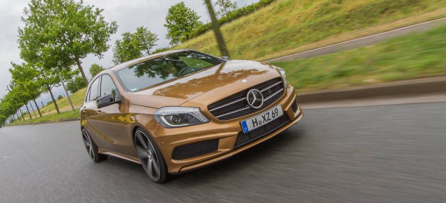 A wie anders:  Mercedes Neue A-Klasse frisch gemacht: Brandneue A-Klasse mit AMG-Optik und Tiefgang auf großem Fuß