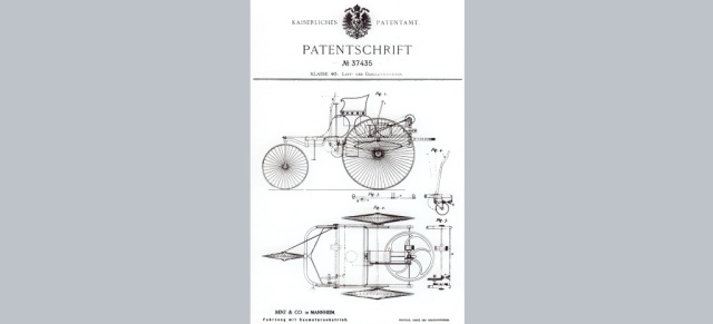 Patentschrift als Wandschmuck: Daimler AG gilt als Erfinder des Automobils