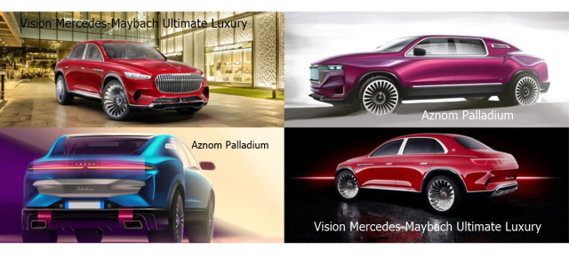 Lässt der „Vision Mercedes-Maybach Ultimate Luxury“  grüßen?: „Palladium“ heißt der neue Superstar von Aznom Automotive