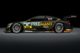 DTM 2014: Wickens startet im FREE MAN'S WORLD Mercedes : Wickens bewirbt mit dem Laureus-Logo auf dem FREE MANS WORLD Mercedes AMG C-Coupé die Laureus Sport for Good Stiftung