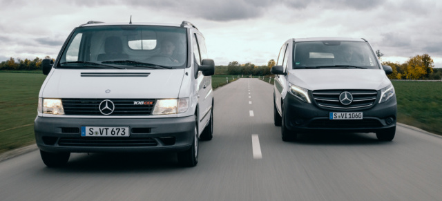 Der Pate unter den Transportern hat Geburtstag: Seit 25 Jahren ein verlässlicher Partner: der Mercedes-Benz Vito