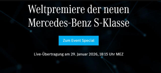 Livestream zur S-Klasse Weltpremiere: Weltpremiere der neuen Mercedes-Benz S-Klasse