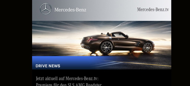 Jetzt aktuell auf Mercedes-Benz.tv: Der SLS AMG Roadster: 