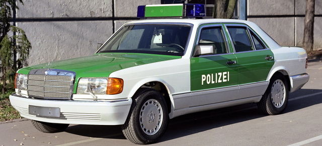Mercedes-Benz W126 mit werksseitigem Sonderschutz als Polizeifahrzeug: Ein Benz für alle Fälle: Auf Gaunerjagd mit dem W126