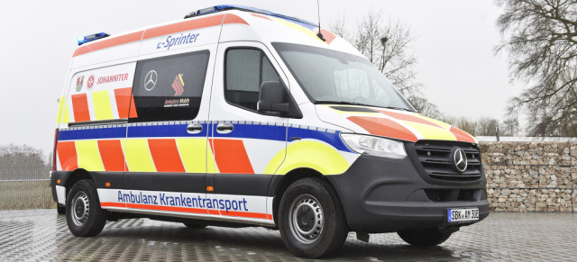 Der erste vollelektrische Krankentransportwagen (eKTW) auf Basis des eSprinter: Mit Stern ins Spital: Mercedes-Benz Vans elektrifiziert den Krankentransport