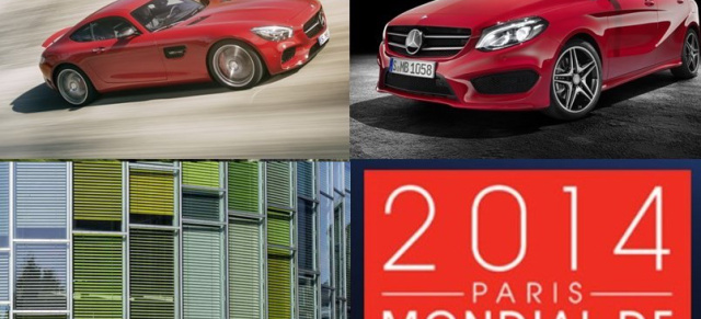 Starparade: Mercedes auf dem Pariser Auto Salon 2014: Auf dem  Mondial de lAutomobile 2014 (04.-19.10.2014) zeigt Mercedes-Benz vier  Weltpremieren 
 
