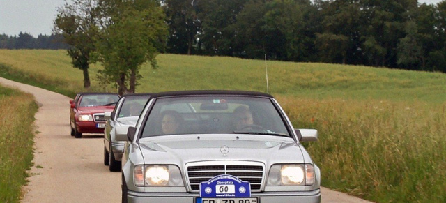 10. Int. Jahrestreffen W124CC-Club: Eine tolle Beteiligung von rund 50 Fahrzeugen (Cabrios, Coupés und Achtzylinder-Limousinen) krönte das Jubiläumstreffen mit Ausgangspunkt in Regensburg.