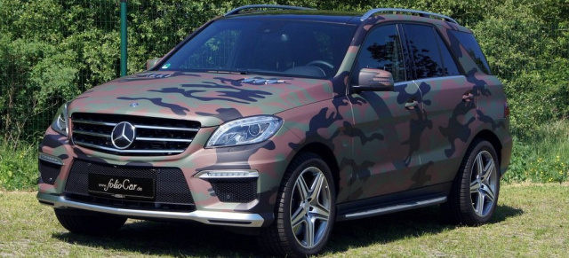 Der neue Wolf? Mercedes-Benz ML 63 AMG: Luxus-SUV in Flecktarn-Optik