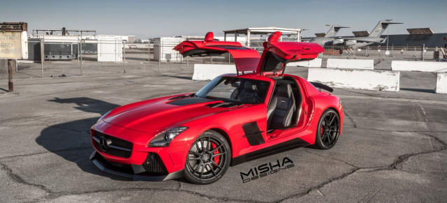 Tuning: Mercedes-Benz SLS AMG von Misha Design: Neues Body-Kit für den Flügeltürer mit Stern
