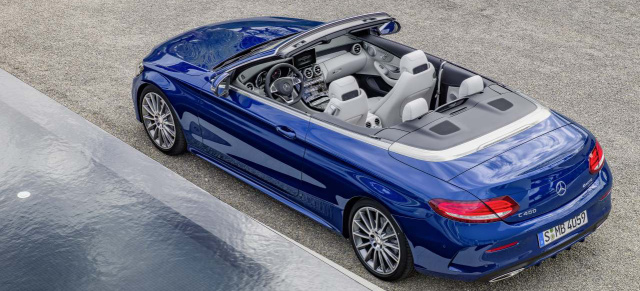 Mercedes-Benz C-Klasse Cabriolet: Marktstart am 03.06.2016: Bestellbare Freiheit: Ab 03.06.2016 beginnt der Verkaufsstart für das neue Mercedes C-Klasse Cabrio