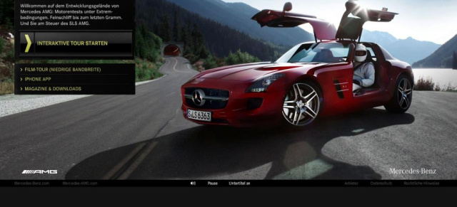 SLS AMG: Behind the Scenes  Behind the Speed!: Interaktives Webspecial zum SLS
