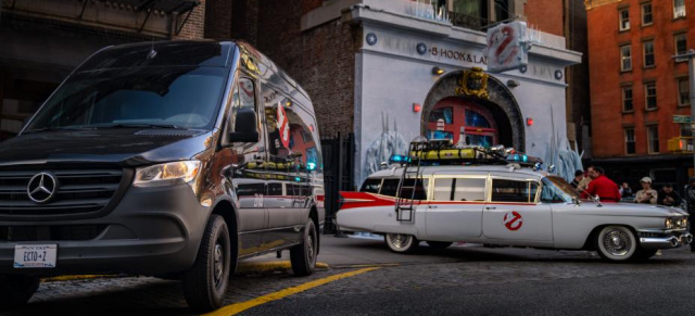 Ghostbusters „Frozen Empire“: Mercedes Sprinter rettet die Welt: Der Sprinter wird zum Geisterjäger