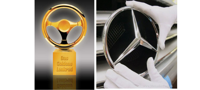 Wahl zum "Goldenen Lenkrad 2011: Zwei goldene Lenkräder für Mercedes-Benz: M-Klasse und SLK sind Klassenbeste bei der großen Lesewahl zum Goldenen Lenkrad 2011