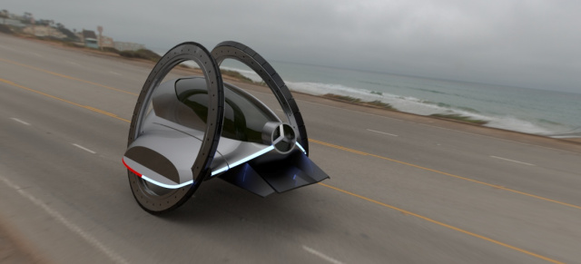 Mercedes von morgen: Mercedes Amphibienfahrzeug: Visionärer Entwurf:  Zu Lande und auf dem Wasser fahrbarer Stern