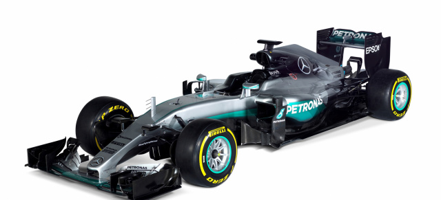 Erste Bilder und Daten vom neuen Petronas Mercedes-AMG F1 W07 Hybrid : Immer noch das Maß aller Formel-1-Dinge? Der neue Silberpfeil ist da!