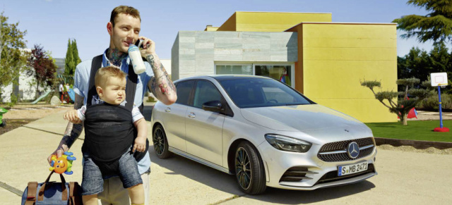 Mercedes-Benz B-Klasse: Markenkampgane (Video): B wie Babynator: Alltagshelden fahren B-Klasse