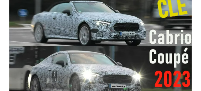 Mercedes Erlkönige erwischt: Spy Shot Video: CLE Cabrio A236 & CLE Coupe C236