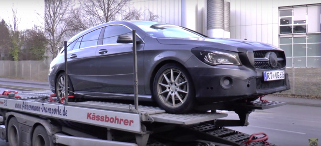 Erlkönig erwischt: Mercedes CLA Shooting Brake: Spy Shot Video: Nahaufnahme von X117-Mopf