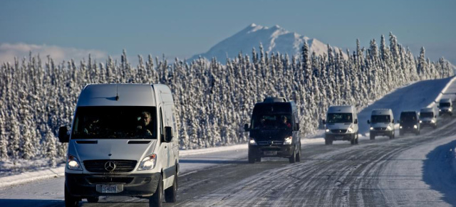 Drei kamen durch: Mercedes Citan, Vito und Sprinter erfolgreich in Wintertests: Mercedes Vans bestehen Härtetest in Alaska mit Barvour