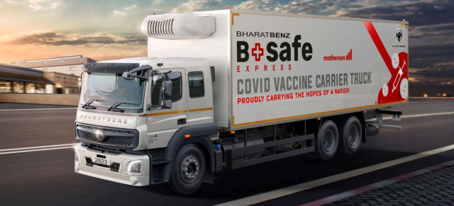 BharatBenz in Indien: Mission Possible: Daimler Trucks Kühllastwagen für die Corona-Impfstoffverteilung