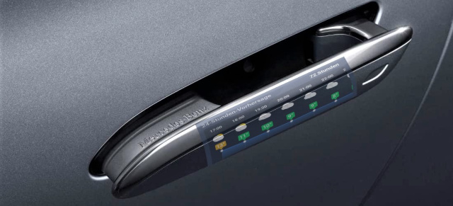 Geht dieses Mercedes-Patent in Serie?: Hot or not: Autotürgriff mit Display