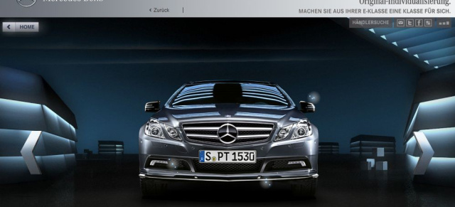 MercedesSport: Neues Web-Special: MercedesSport bietet qualitativ hochwertige Anbauteile für die aktuelle E-Klasse - das neue Web-Special macht Lustr auf mehr!