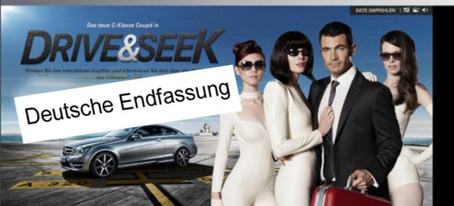 "Drive & Seek": Endfassung des Mercedes Action Films!: Erleben Sie den Mercedes-C-Klasse-Coupé Actionfilm in voller Länge und deutscher Sprache