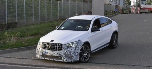 Mercedes-AMG Erlkönig erwischt: Star-Spy-Shot-Video: Mercedes-AMG GLC 63 / Coupé MoPf