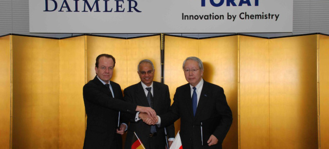 Daimler und Toray geben gemeinsam Kohlenstoff : Daimler und Toray gründen Joint Venture für die Herstellung und Vermarktung von Automobilteilen auf Grundlage von Carbonfaser

