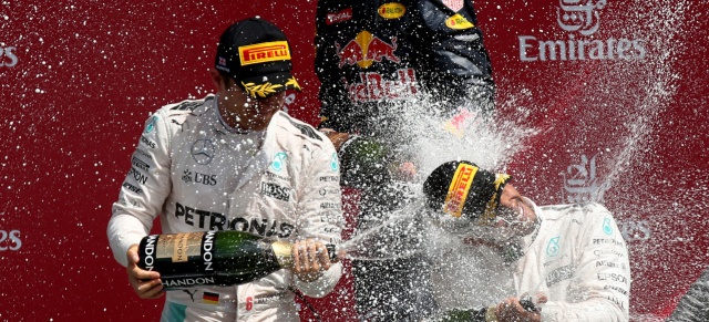 Formel 1 Grand Prix von Großbritanien in Silverstone, Renne: Lewis Hamilton auf Erfolgskurs, Funk-Strafe für Nico Rosberg!