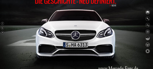 Guck mal an: Mercedes E 63 AMG S-Modell Webspecial: Alles über den neuen Sport-Star in der E-Klasse online erfahren