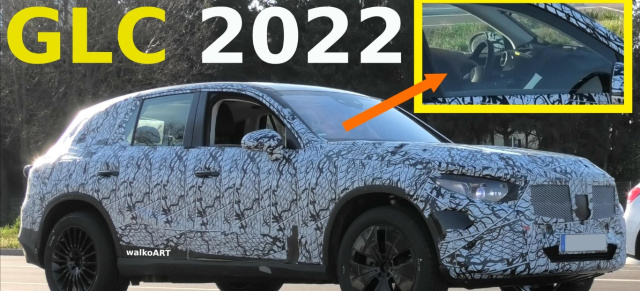 Spyshot vom Mercedes-Benz GLC II (X254): Erlkönig: Neuer GLC erwischt - mit Blick in den Innenraum