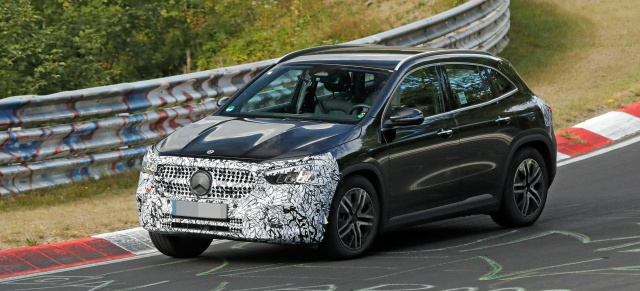 Mercedes Erlkönig erwischt: Star Spy Shot: Aktuelle Aufnahmen vom Mercedes GLA Facelift